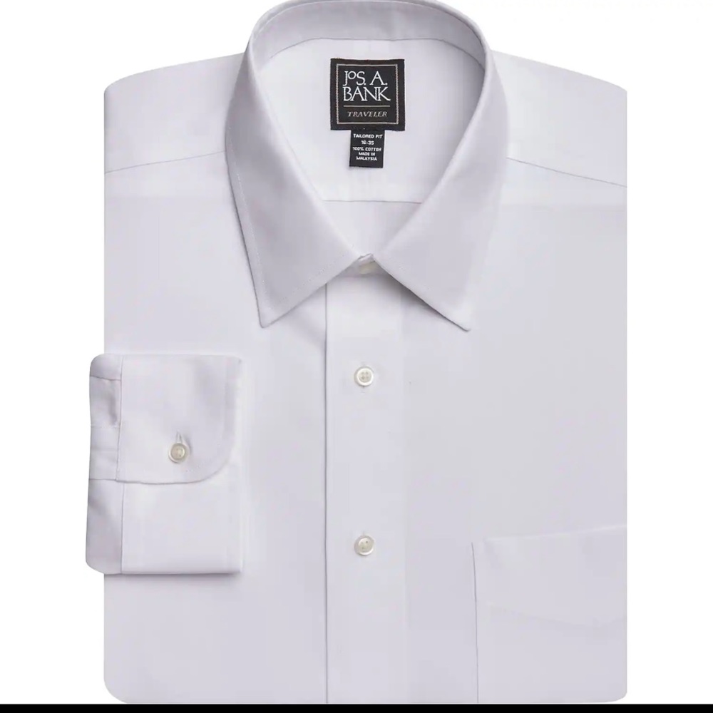 NWT Jos. A. Bank Traveler Collection Tailored Fit Collar Dress Shirt 16-34